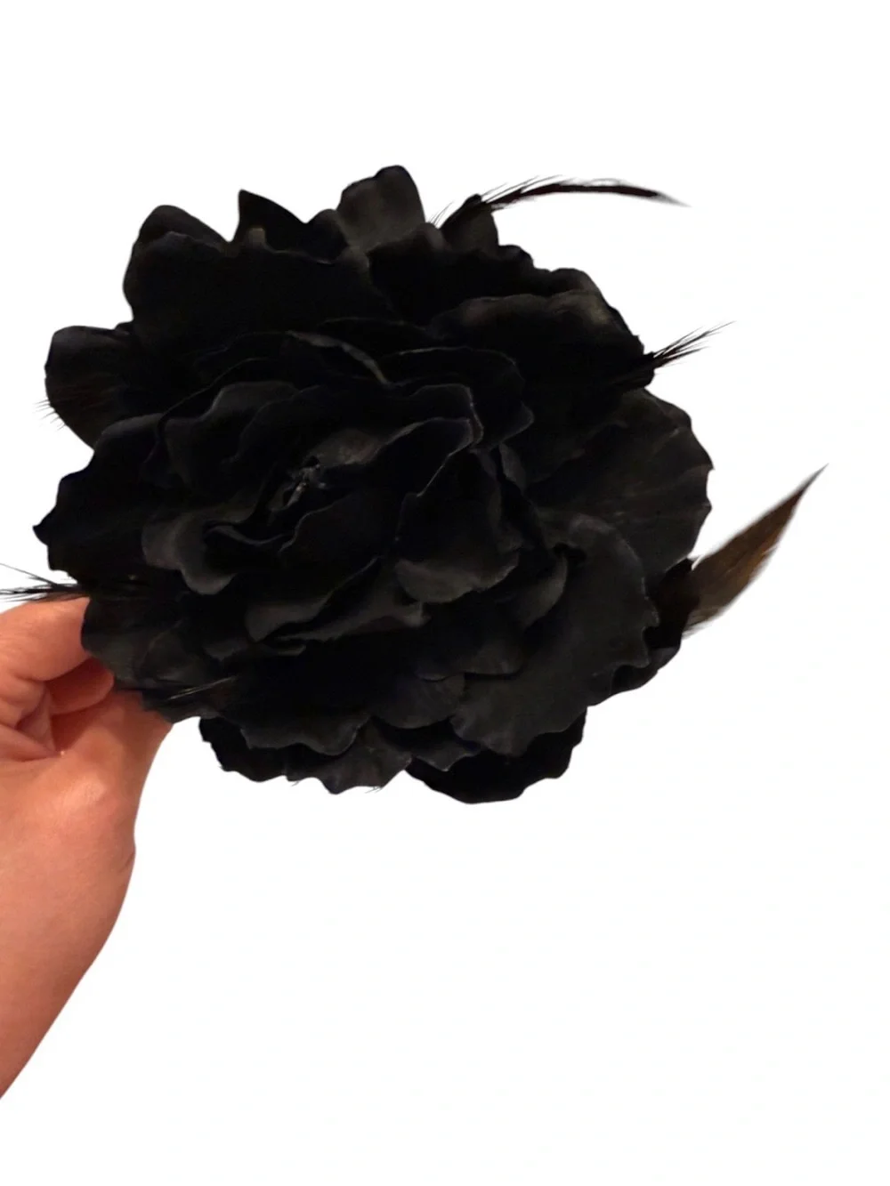 Elegant Black Floral Headband NWOT